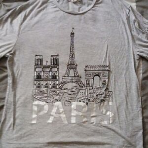 Gray Paris Graphic T-Shirt